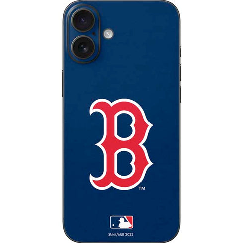 MLB Boston Red Sox - Solid Distressed iPhone 16 Plus Skin